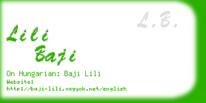 lili baji business card